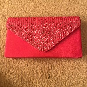 Hot pink clutch / shoulder bag
